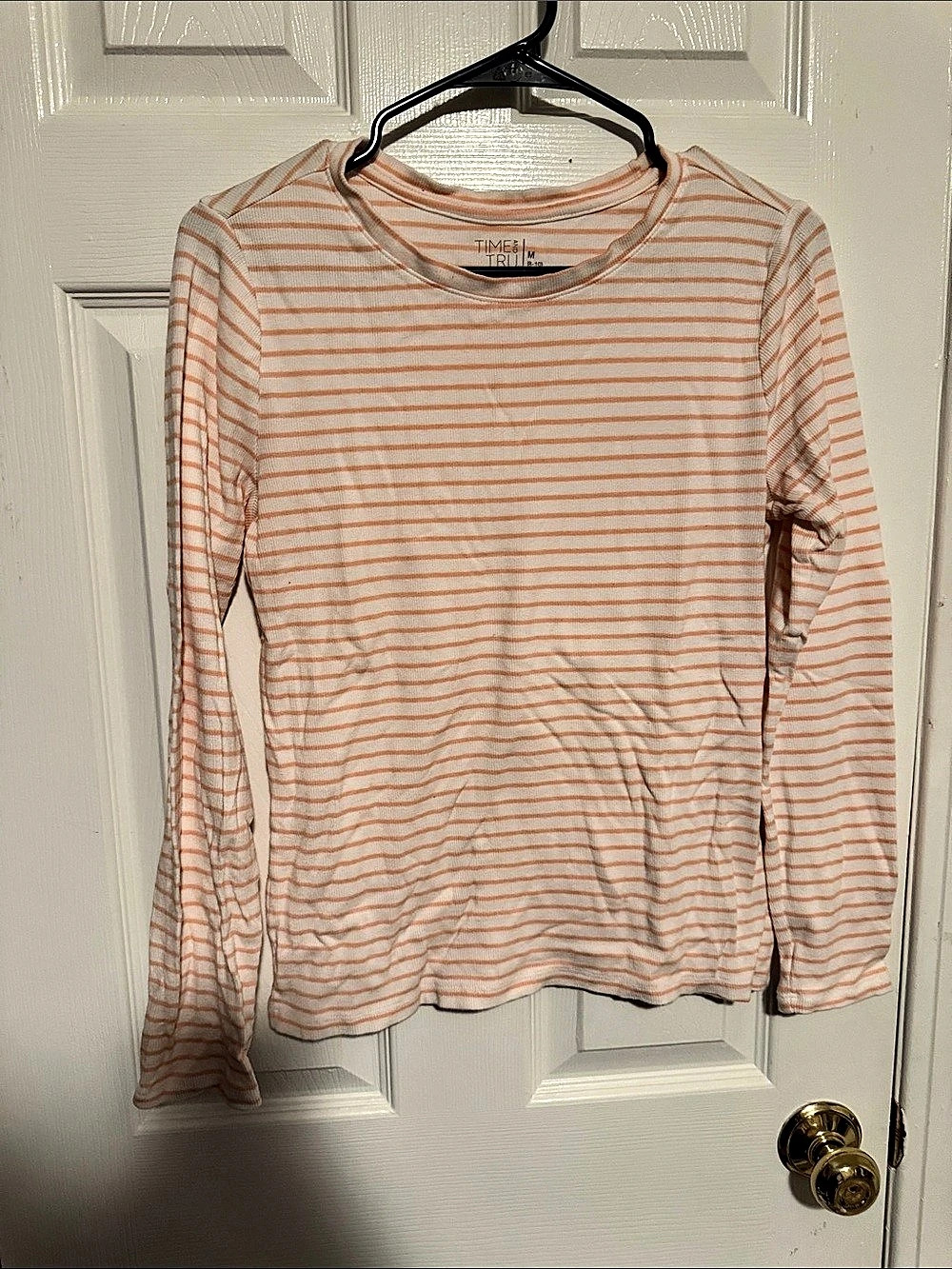 Time and Tru Striped Long Sleeve Tee Size Medium Like New